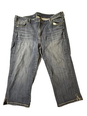 Lane Bryant Pull-On Mid-Rise Blue Jean Jegging Capris Women 22